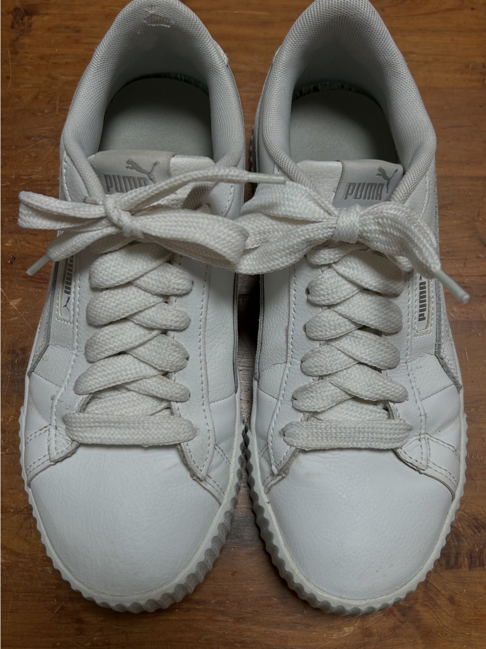 Puma Women’s White Low-Top Leather Sneakers